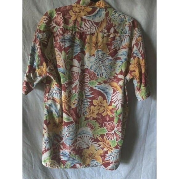 Pierre Cardin Mens Hawaiian Short Sleeve Button Shirt Floral 100% Cotton Size M - Picture 5 of 11